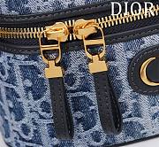 Bagsaaa Dior 30 Montaigne Mini Vanity Case Blue Denim Dior Oblique Jacquard - 16.5 x 8 x 9.5 cm - 4