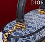 Bagsaaa Dior 30 Montaigne Mini Vanity Case Blue Denim Dior Oblique Jacquard - 16.5 x 8 x 9.5 cm - 3