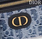 Bagsaaa Dior 30 Montaigne Mini Vanity Case Blue Denim Dior Oblique Jacquard - 16.5 x 8 x 9.5 cm - 2