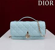 Bagsaaa My Dior Mini Bag Placid Blue Cannage Lambskin - 21 x 11.5 x 4.5 cm - 1