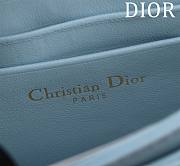 Bagsaaa My Dior Mini Bag Placid Blue Cannage Lambskin - 21 x 11.5 x 4.5 cm - 3