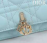 Bagsaaa My Dior Mini Bag Placid Blue Cannage Lambskin - 21 x 11.5 x 4.5 cm - 2