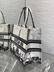 Bagsaaa Medium Dior Book Tote White and Black Paris Embroidery - 36 x 27.5 x 16.5 cm - 5