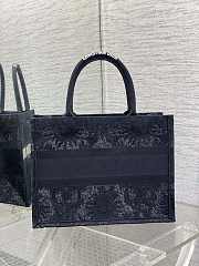 Bagsaaa Medium Dior Book Tote Black Toile de Jouy Soleil Macramé Embroidery - 36 x 27.5 x 16.5 cm - 5