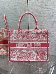 Bagsaaa Medium Dioriviera Dior Book Tote Candy Pink Toile de Jouy Embroidery - 36 x 27.5 x 16.5 cm - 1