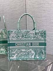 Bagsaaa Medium Dioriviera Dior Book Tote Aquamarina Toile de Jouy Embroidery - 36 x 27.5 x 16.5 cm - 1