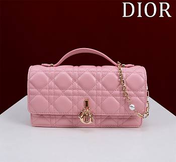 Bagsaaa My Dior Mini Bag Antique Pink Cannage Lambskin - 21 x 11.5 x 4.5 cm