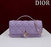 Bagsaaa My Dior Mini Bag Purple Cannage Lambskin - 21 x 11.5 x 4.5 cm - 1