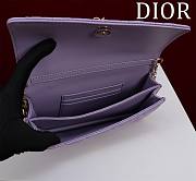 Bagsaaa My Dior Mini Bag Purple Cannage Lambskin - 21 x 11.5 x 4.5 cm - 3