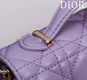 Bagsaaa My Dior Mini Bag Purple Cannage Lambskin - 21 x 11.5 x 4.5 cm - 4