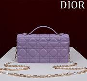 Bagsaaa My Dior Mini Bag Purple Cannage Lambskin - 21 x 11.5 x 4.5 cm - 5