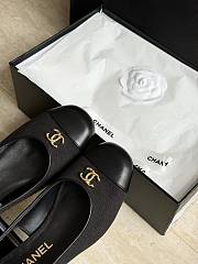 Bagsaaa Chanel Slingbacks Wool & Calfskin Black G45768 - 5