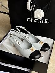 Bagsaaa Chanel Slingbacks Calfskin White & Black G45768 - 1