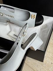 Bagsaaa Chanel Slingbacks Calfskin White & Black G45768 - 5