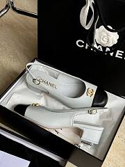 Bagsaaa Chanel Slingbacks Calfskin White & Black G45768 - 4