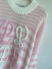 Bagsaaa Loewe Anagram Sweater In Mohair White & Pink - 5