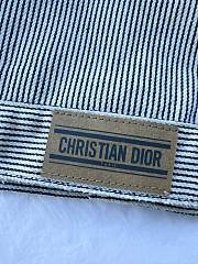 Bagsaaa Dior Jacket Blue and White Cotton Denim with D-Stripes Motif - 5