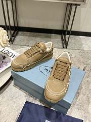 Bagsaaa Prada Faded Suede Sneakers Dark Beige - 4