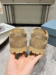 Bagsaaa Prada Faded Suede Sneakers Dark Beige - 3