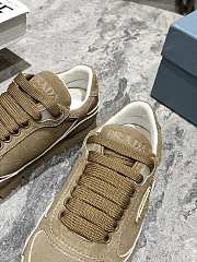 Bagsaaa Prada Faded Suede Sneakers Dark Beige - 2