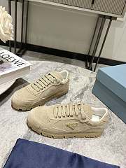 Bagsaaa Prada Faded Suede Sneakers Light Beige - 3