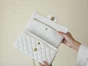 Bagsaaa Chanel Small Flap Bag White Caviar & Light Gold Hardware - 23cm - 3