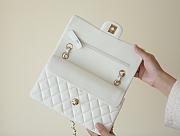 Bagsaaa Chanel Small Flap Bag White Caviar & Light Gold Hardware - 23cm - 4