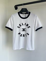 Bagsaaa Celine Triomphe T-Shirt In Cotton Jersey - 1