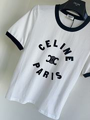 Bagsaaa Celine Triomphe T-Shirt In Cotton Jersey - 3