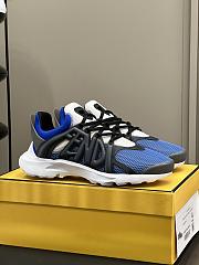 Bagsaaa Fendi Tag Sneakers Blue Technical Mesh Running Sneakers - 1