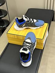 Bagsaaa Fendi Tag Sneakers Blue Technical Mesh Running Sneakers - 3