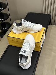 Bagsaaa Fendi Tag Sneakers White Technical Mesh Running Sneakers - 5