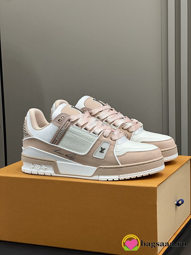 Bagsaaa LV Trainer Sneaker Pink Gradient laces - 1