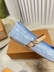 Bagsaaa Louis Vuitton Romy Flat Ballerina Light Blue - 5