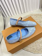 Bagsaaa Louis Vuitton Romy Flat Ballerina Light Blue - 2