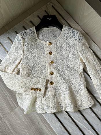 Bagsaaa Celine Chelsea Jacket In Lace Naturel