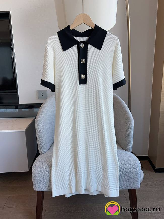 Bagsaaa Chanel Polo Dress White - 1