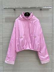 Bagsaaa Chanel Stripes Plain Logo Jackets Pink - 1