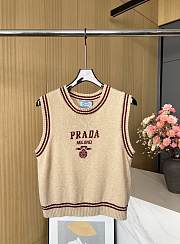 Bagsaaa Prada Wool And Cashmere Vest Camel/Amaranth - 1