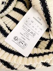 Bagsaaa Dioriviera Sweater White and Navy Blue Cotton Ribbed Knit with Dior Marinière Motif - 3