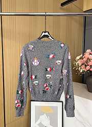 Bagsaaa Chanel Sweater Cashmere Dark Gray & Multicolour P77550 - 5