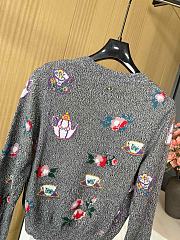 Bagsaaa Chanel Sweater Cashmere Dark Gray & Multicolour P77550 - 4