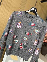 Bagsaaa Chanel Sweater Cashmere Dark Gray & Multicolour P77550 - 2