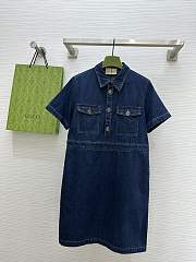 Bagsaaa Gucci Organic Denim Dress 776564 - 1