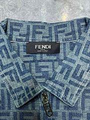 Bagsaaa Fendi Jacket Light blue FF denim jacket - 3