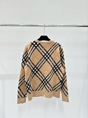 Bagsaaa Burberry Check Wool Blend Sweater Beige - 2