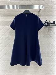 Bagsaaa Valentino Structured Couture Short Dress Navy Blue - 2