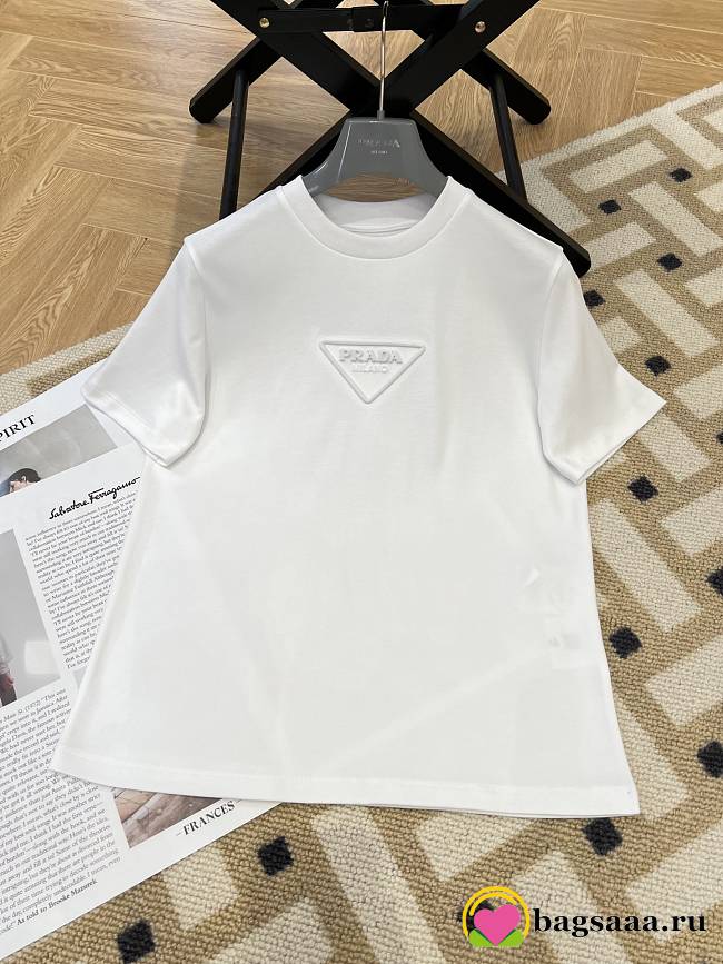 Bagsaaa Prada Interlock T-shirt White - 1