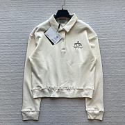 Bagsaaa Prada Cotton Fleece Polo Shirt Cream - 1