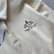 Bagsaaa Prada Cotton Fleece Polo Shirt Cream - 4